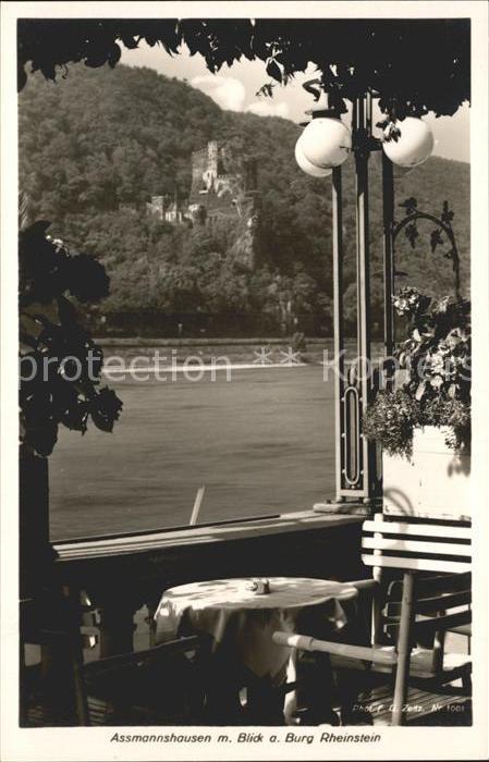 Foto Zeitz F.G. Nr. 1003 Assmannshausen Burg Rheinstein