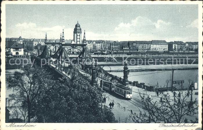 Strassenbahn Mannheim Friedrichsbruecke