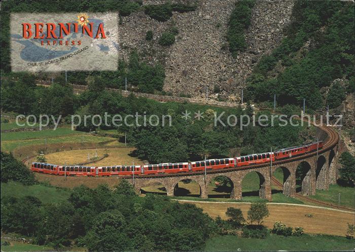 Bergbahn Bernina-Express Viadukt Brusso Poschiavo