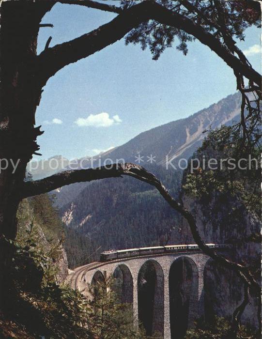 Viadukte Viaduc Landwasser Rhaetische-Bahn Filisur Strecke Chur-Engadin