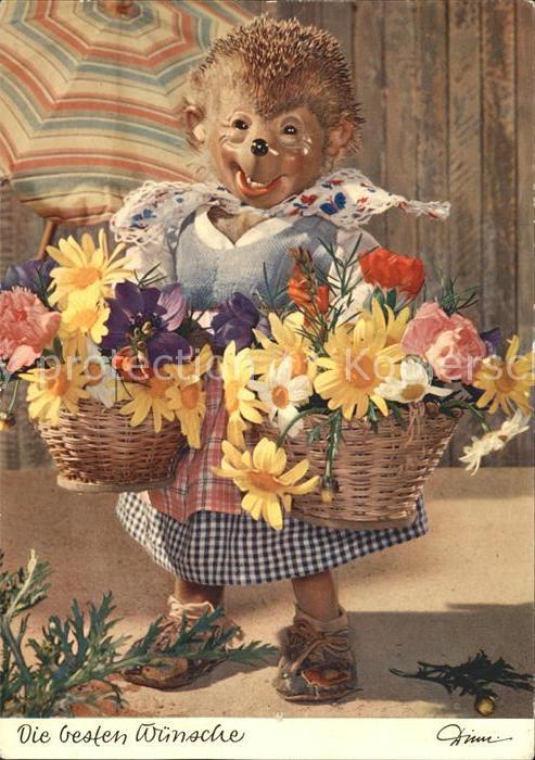 Mecki Nr. 318 Glueckwunsch Geburtstag Blumen