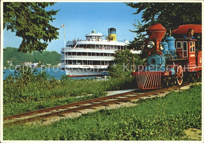 Liliputbahn Lokomotive Motorschiff Boblo Island Canada