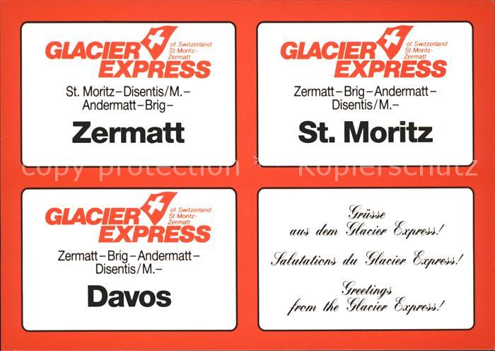 Bergbahn Glacier-Express Zermatt St. Moritz Davos