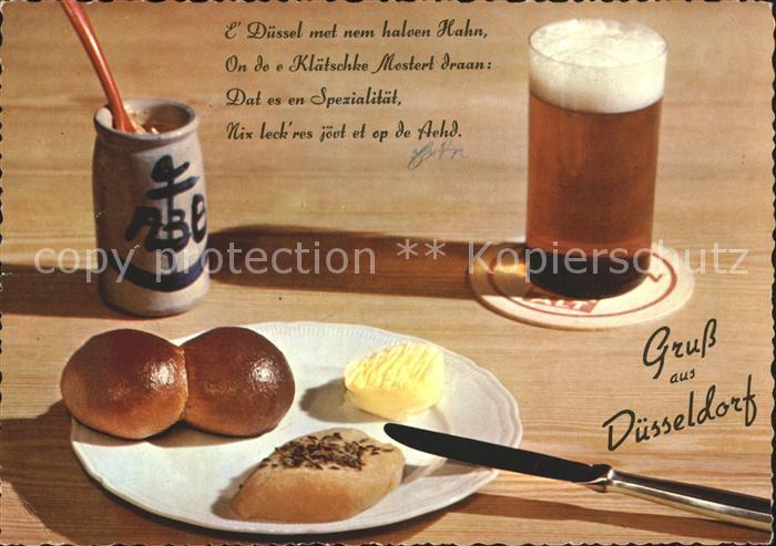 Lebensmittel Gericht Halver Hahn Bier Duesseldorf