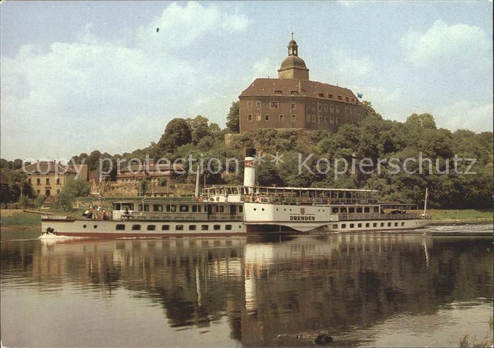Dampfer Seitenrad Dresden Weisse Flotte