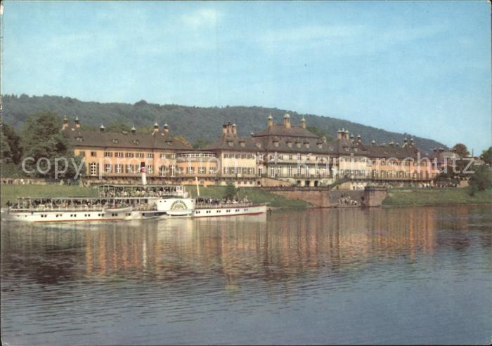 Dampfer Seitenrad Schloss Pillnitz Elbansicht