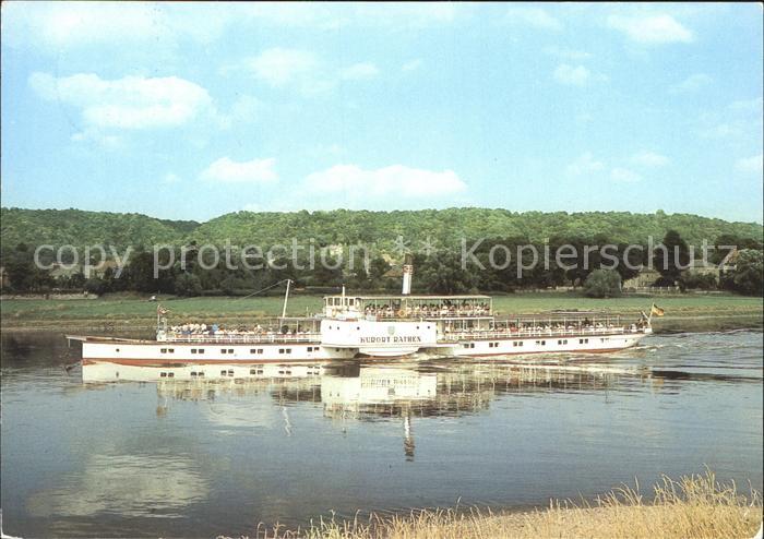Dampfer Seitenrad Kurort Rathen Weisse Flotte Dresden