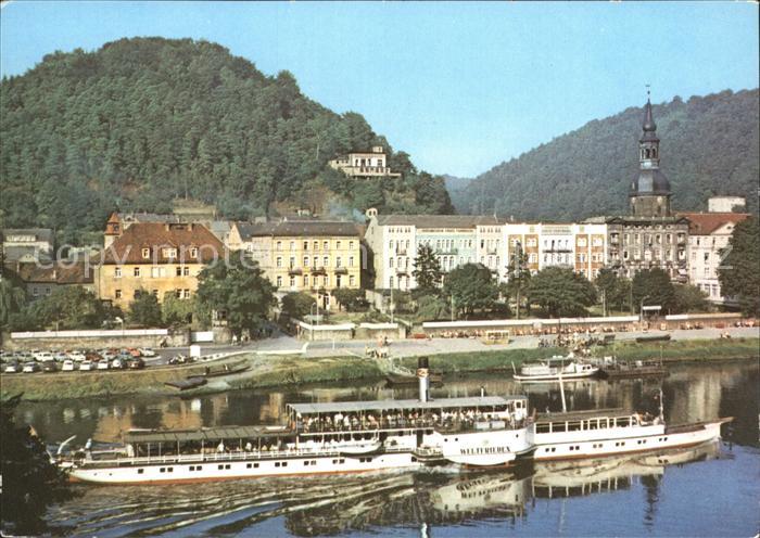 Dampfer Seitenrad Weltfrieden Bad Schandau