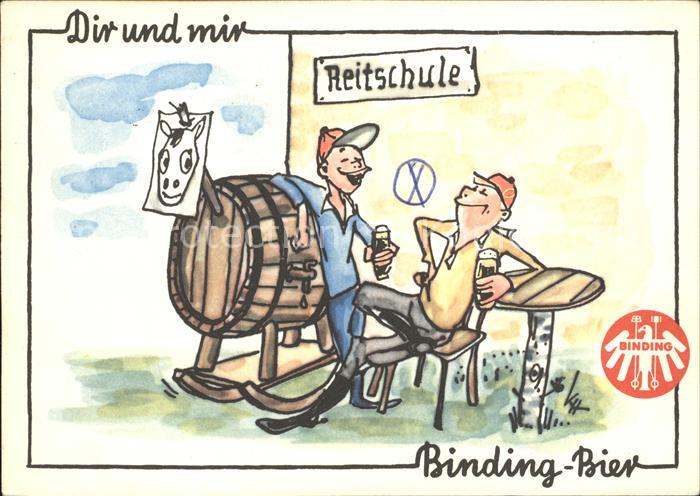 Bier Binding Humor Reitschule Bierfass