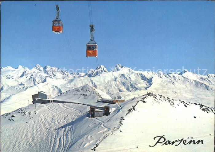 Seilbahn Weissfluhjoch-Weissfluhgipfel Davos-Parsenn Silvrettagruppe