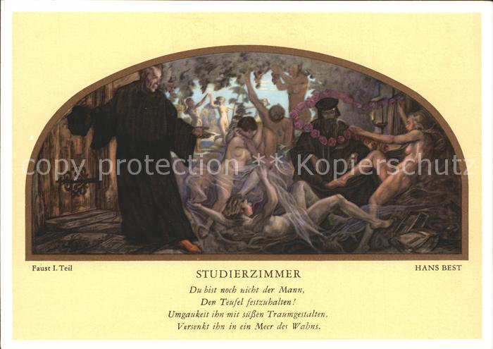 Goethe Johann Wolfgang von Faust I. Teil Studierzimmer Hans Best