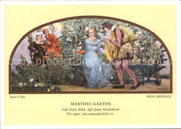 Goethe Johann Wolfgang von Faust I. Teil Marthes Garten Professor Rentsch