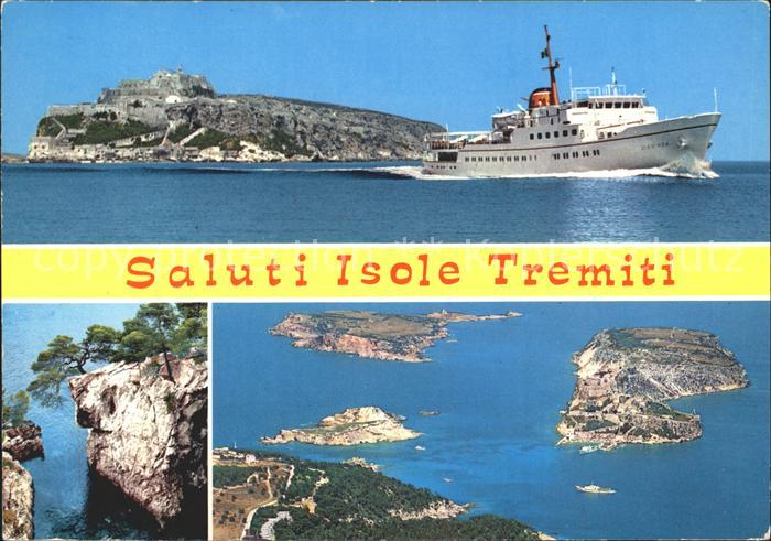 Isole Tremiti Fliegeraufnahme Faehre