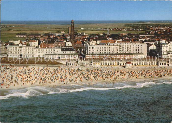 BORKUM Nordseebad Niedersachsen Fliegeraufnahme Strand