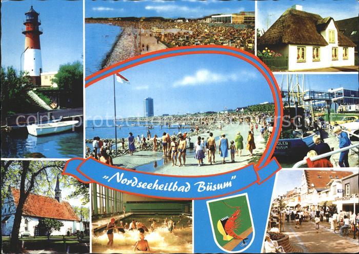 Buesum Nordseebad Leuchtturm Strand Hafen Fischerhaus