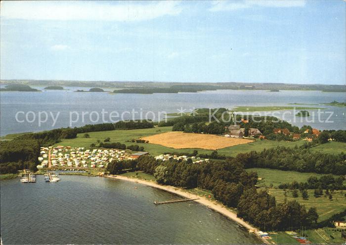 Bosau Fliegeraufnahme Camping am Ploener See
