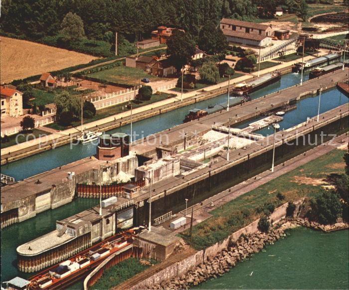 Amfreville-sous-les-Monts Fliegeraufnahme Schleusen