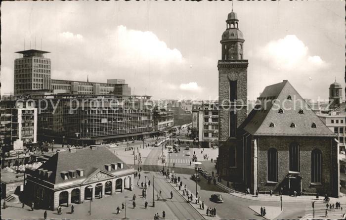 Frankfurt Main Hauptwache und Katharinen Kirche