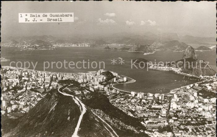 Rio de Janeiro Baia de Guanabara Fliegeraufnahme