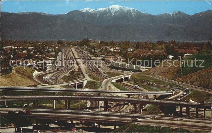 Los Angeles California Junction of San Bernardino and Long Beach Freeway Mt Bald