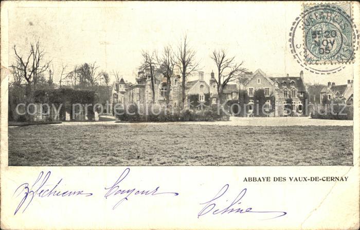 Les Vaux de Cernay Abbaye Stempel auf AK