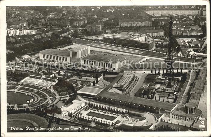 BERLIN  CITY Ausstellungsgelaende am Funkturm Fliegeraufnahme