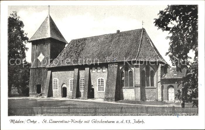 Mueden oertze St Laurentius Kirche mit Glockenturm 13. Jhdt.
