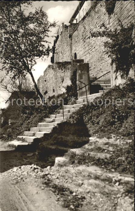 Mellrichstadt Partie an der Stadtmauer