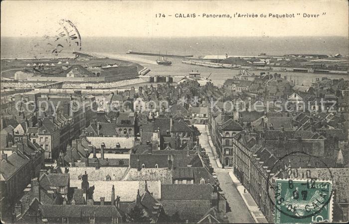Calais Panorama Arrivee du Paquebot Dover