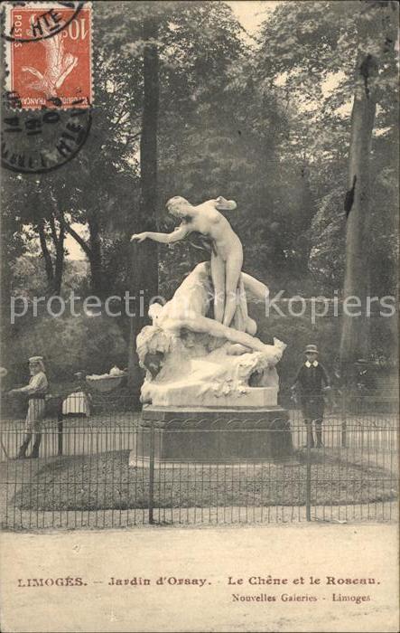 Limoges Haute Vienne Jardin d Orsay Le Chene et le Roseau Monument