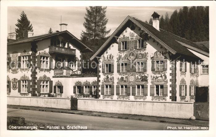 OBERAMMERGAU Bayern Haensel und Gretelhaus Fassandenmalerei