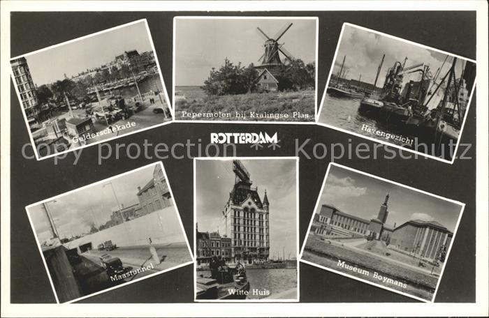 Rotterdam Gelderschekade Pepermolen Haven Museum Maastunnel Witte Huis