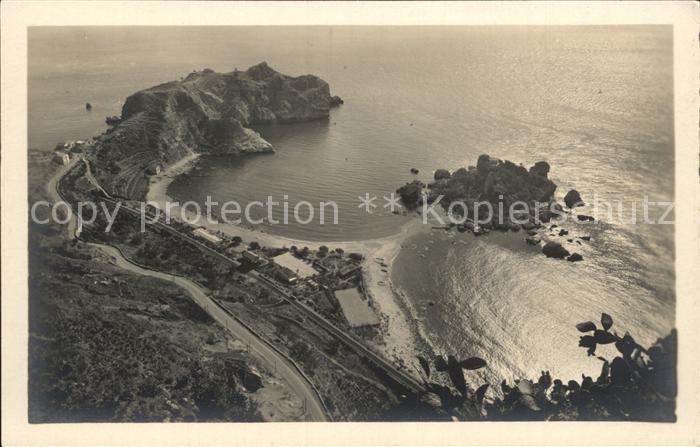 Taormina Sizilien Capo S Andrea Isola Bella vista dal Belvedere