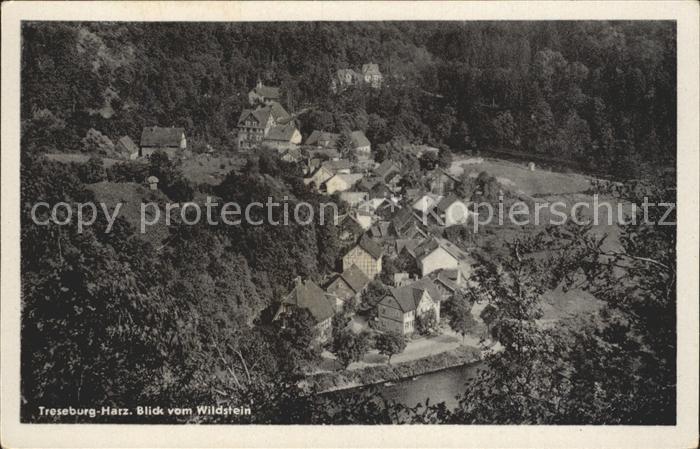 Treseburg Harz Blick vom Wildstein