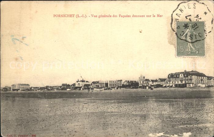 Pornichet Vue generale des Facades donnant sur la Mer