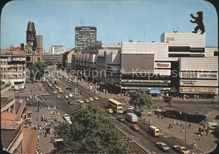 BERLIN  CITY Kurfuerstendamm Cafe Kranzler Kaiser Wilhelm Gedaechtniskirche
