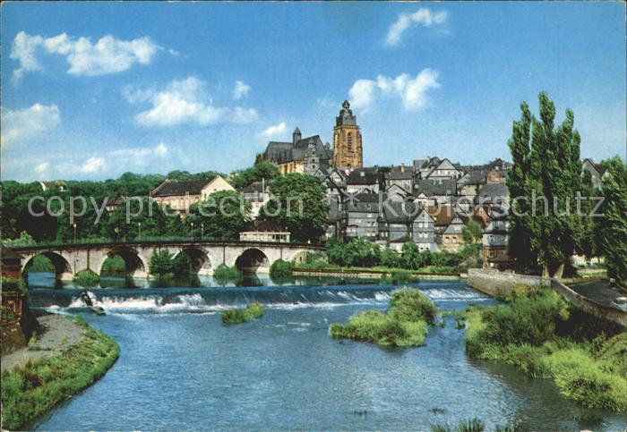 WETZLAR Lahn Hessen Alte Lahnbruecke und Dom