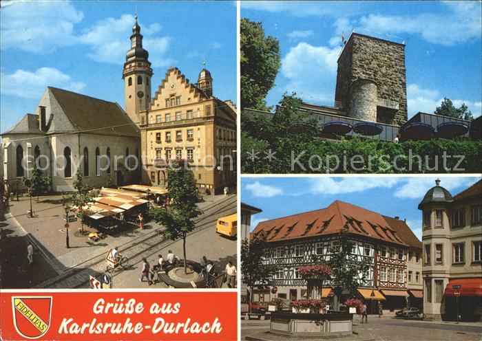 Durlach Kirche Schloss Markt Brunnen