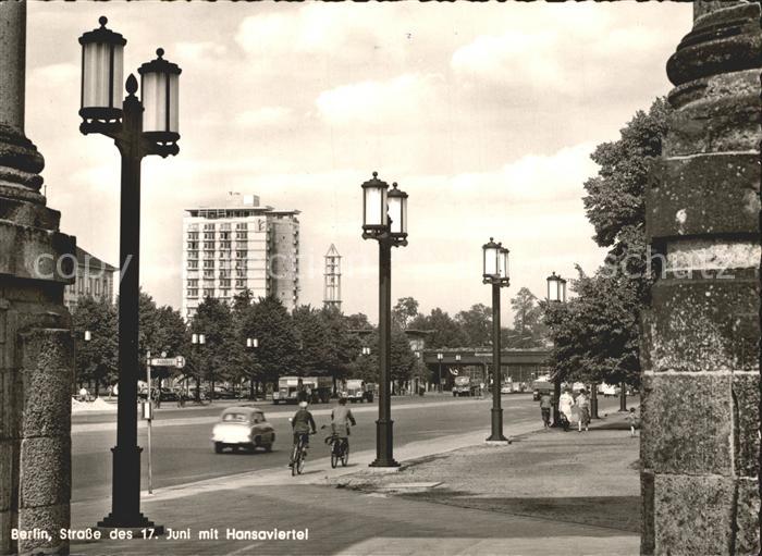 BERLIN CITY Strasse des 17ten Juni mit Hansaviertel