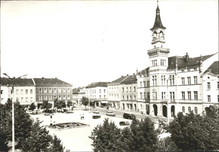 Oelsnitz Vogtland Markt mit Rathau