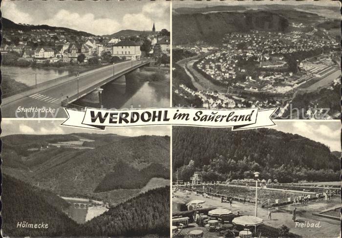 Werdohl Stadtbruecke Hoelmecke Freibad
