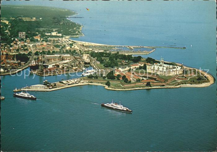 Helsingor Elsinore Luftbild vom Kronborg Schloss