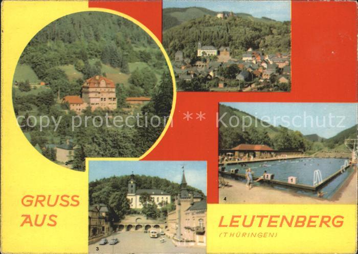 Leutenberg Thueringen Friedensburg FDGB Erholungsheim Marktplatz Schwimmbad