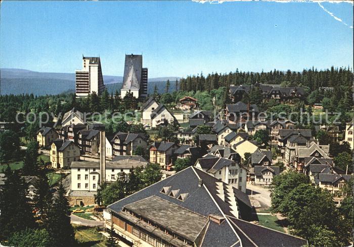 Oberhof Thueringen Ortsansicht mit Interhotel Panorama