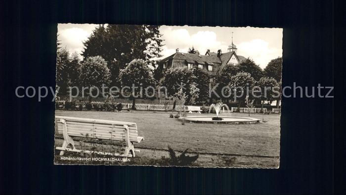 Hochwaldhausen Ilbeshausen Gasthaus Zur schoenen Aussicht Springbrunnen