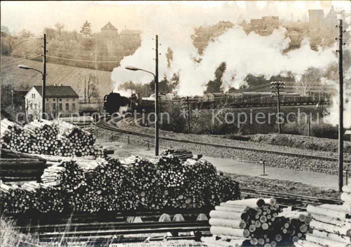 Gera Dampflokomotive mit Nahgueterzug