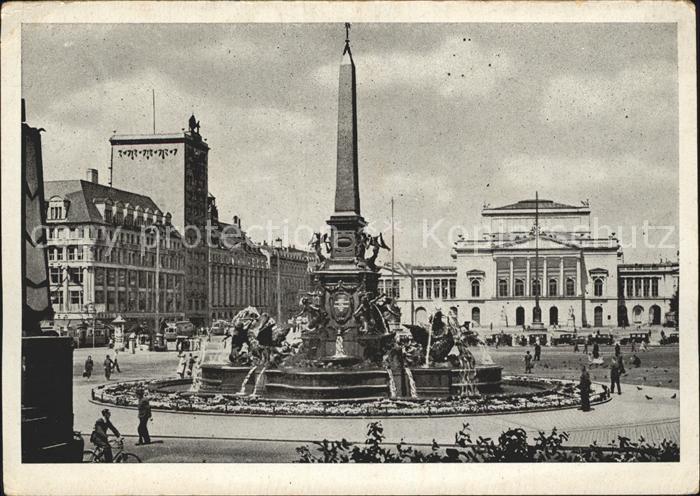 LEIPZIG Sachsen Karl Marx Platz Brunnen