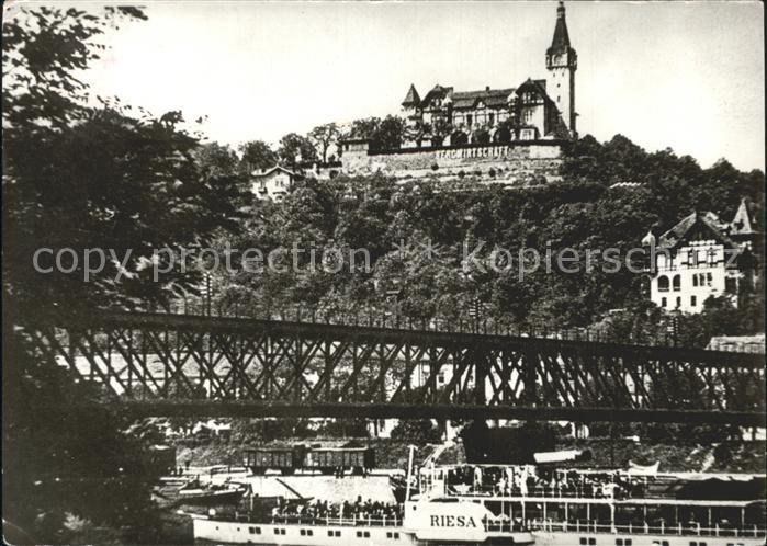 Aussig Tschechien Ferdinandshoehe mit MS Riesa