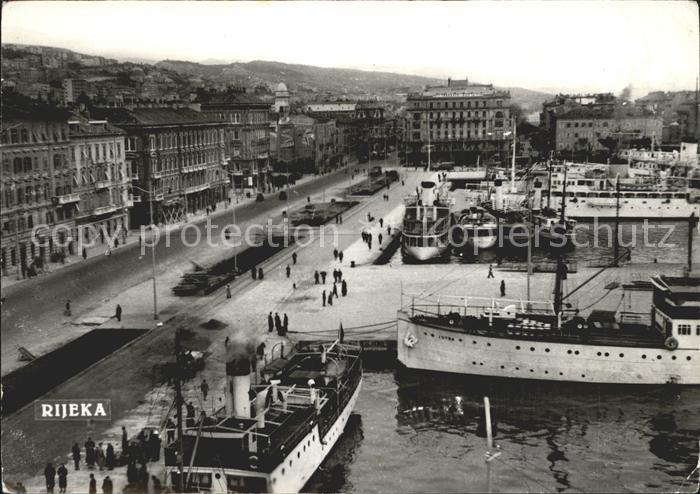 Rijeka Fiume Hafenpartie Dampfer