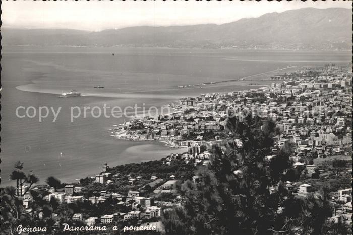 Genova Genua Liguria Panorama a ponente